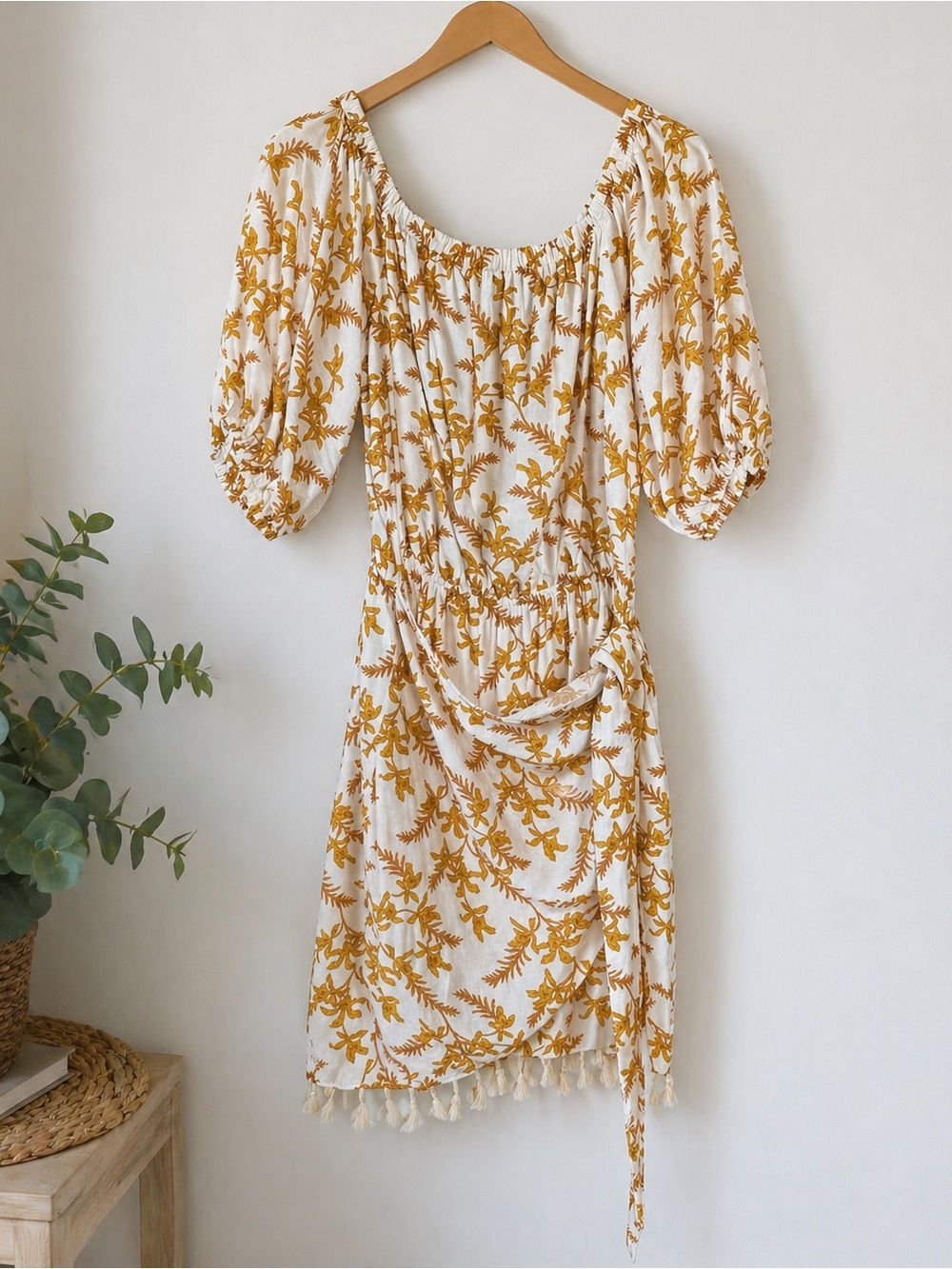 Selfie Leslie White Dress with Floral Print